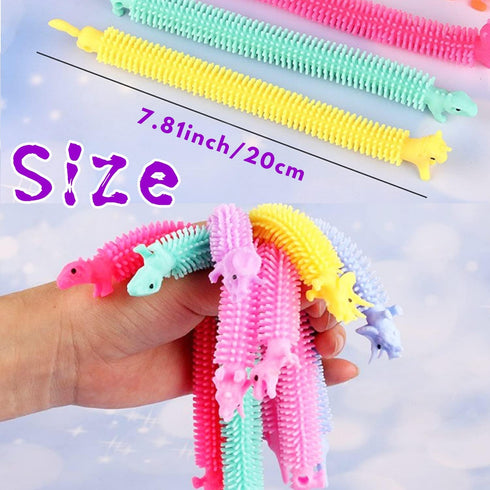 20 Pack Stretchy String Fidget Toys, Dinosaur Sensory Noodle Strings for Kids Adults Stress Relief, Party Favors