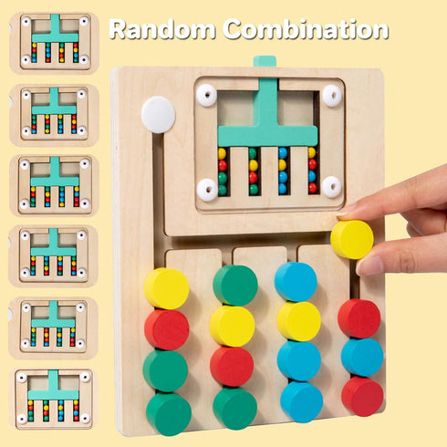 Montessori Toys for 3+ Year Old, Wooden Color Matching Puzzle Toy, Educational Learning Toys for Kids