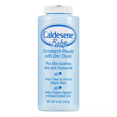 Caldesene Baby Cornstarch Powder with Zinc Oxide, 5 oz, 7-Pack