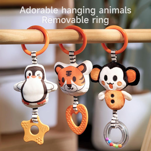 TUMAMA KIDS 3 0-12 TUMAMA Baby Car Seat Toys, Black and White High Contrast Newborn Infant Hanging Toys, Crib Stroller