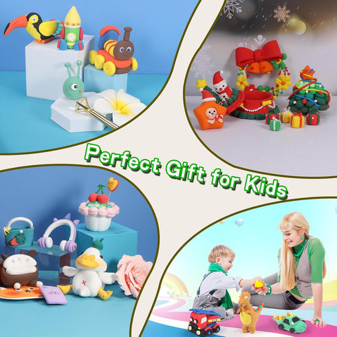 Air Dry Clay Kit - 36 Colors Ultra Light Magic Clay with Tools, Safe and Non-Toxic for Kids