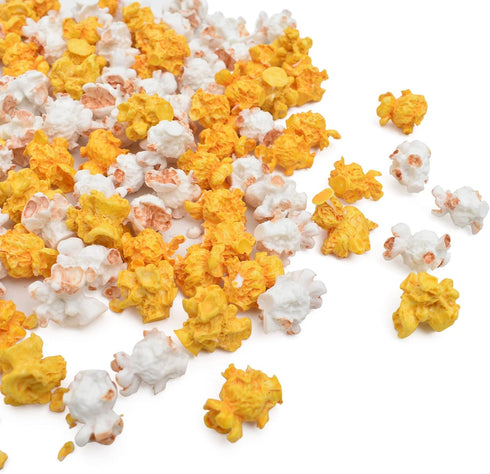 Fake Popcorn Miniature Resin Food Figurines Cute Slime Charms Handicraft Accessories for
