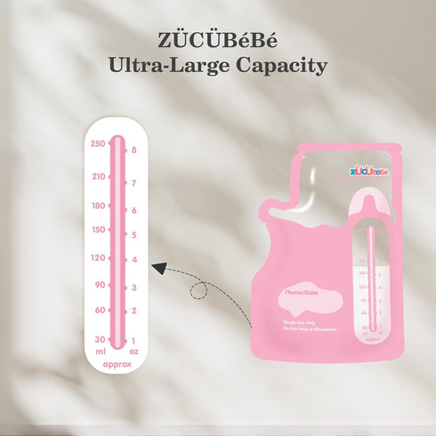 ZCBB Bags(50 Count)8oz Breastmilk Storage Milk Storage Bags for BreastfeedingBPA Free with Easy Pour Spout, Self