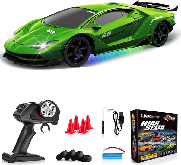 RC Drift Car 1:24 Remote Control Car 4WD 15KM/H High Speed Racing