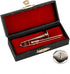 Dselvgvu (3.46"x0.75") Miniature Trombone with Stand and Case Brass Mini Musical Instrument Trombone Replica
