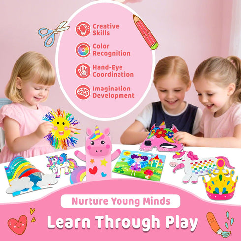 7july Box-12 4-8,Educational 3 4 5 6 7 8 Unicorn Craft Fun Arts and Crafts for Kids Ages Creative Toys, Art and Crafts