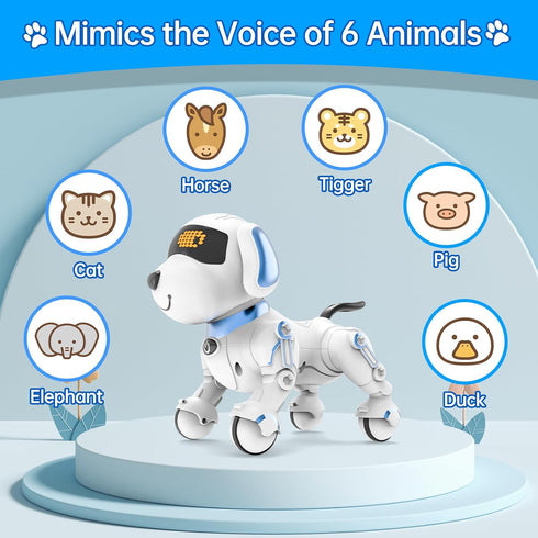 8-12,Remote Dwi Dowellin Robot Dog for Kids Control Smart Robotic Dogs Pet Puppy Robotic Toy,Interactive Touch Walking