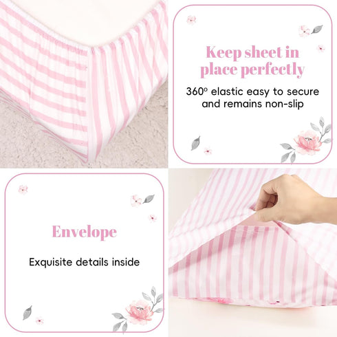 4 Set, Sets PHF Piece Toddler Bedding Ultra Soft Toddler Comforter Include Comforter, Fitted Sheet, Flat Top Sheet