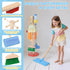 Set 11Pcs Set 3-in-1 Set 3-6 Dreamon Wooden Toddler Cleaning - Kids Cleaning Toy with Kids Vacuum That Really Works