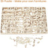 BOHS 34-Piece Dollhouse Furniture Set, Laser Cut Wooden 3D Puzzles for Miniature Doll House DIY Models