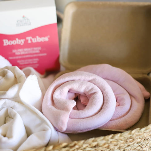 Earth Mama Booby Tubes, Gel-Free Hot & Cold Compress Nursing Packs for Tender Breasts, 4.2-Ounce