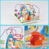 Qilay Wooden Activity Cube for Toddlers 1-3 - 5 in 1 Multipurpose ABC-123 Abacus Bead Maze Shape Sorter