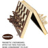15 Inches Set 2 Set 6 AMEROUS Magnetic Wooden Chess - Extra Queens - Folding Board - Pieces Storage Slots, Handmade