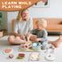 Toywoo Sets Playset Sets 3-5 Set) Wooden Play Kitchen Accessories Pretend Toy Pots and Pans for Kids Kitchen with Toy