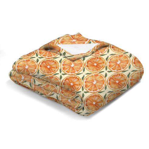 Summer 60x80 Cute Orange Sweet Baby Blankets for Girl Boy Orange Cream Party Swaddle Blankets Tropical Fruits Soft