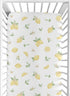 Sweet Jojo Designs Lemon Floral Girl Fitted Crib Sheet - Baby or Toddler Bed Nursery, Yellow Green Beige White