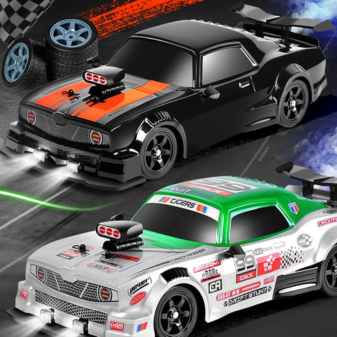 2.4GHz 1:16 4WD RC Drift Car, Drifting RC Car RC Cars High Speed Remote Control Cars with LED Lights Rechargeable