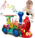 Transparent Train Toy - Interactive Electric Music Train with LED Light for Tummy Time Crawling Baby Toys