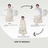 2 Pack,Swaddles 3-6 Months,3-Way 100% Cotton,12-18 lbs,1.0 Baby Sleep sack Swaddle Adjustable Wearable Transition
