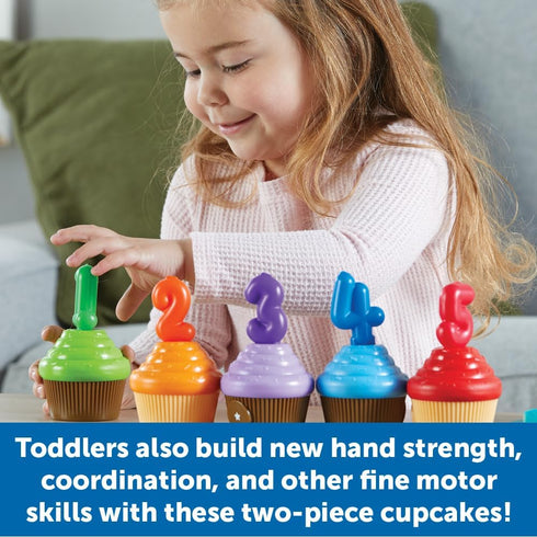 Learning Resources Counting Birthday Cupcakes – Educational Toys for Toddlers – Montessori Food Toys for Ages 18+ months