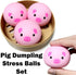 ZTATU (3 Pack) Mini Pig Dumpling Squishy Fidget Toys Sensory Stress Toys for Adults, Squishy Dough Ball Party Favors