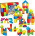 81 Pieces Foam Building Blocks for Toddlers 1-3, Soft Stacking Bath Toys, Montessori Sensory Toys