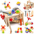 AiTuiTui 29PCS Kids Tool Set with Wooden Tool Box, Toddler Tool Set
