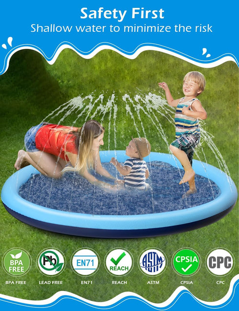 Summer Kids Dog Splash Pad Sprinkler - Jasonwell Non Slip Dog Sprinkler Pad Splash Pool Puppy Dogs Pool Outdoor Water