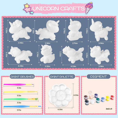 3 4 5 6 7 8 8 SpringFlower Unicorn Gift Toys for Years Old Girls - Girls Arts and Crafts Painting kit Including Cute