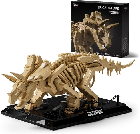 Nifeliz Triceratops Fossil Model Set, Dinosaur Skeleton Building Set for Adults and