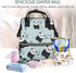 FHEDVBN Backpack Mummy Backpacks Daypack Cartoon Panda Bear Diaper Bag for Women Multifunction Waterproof for Mom Dad