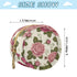 PYBUG Rose Round Pacifier Storage Case, Polyester & TPU Lined with Hook Buckle, Pacifier Container Box for Baby