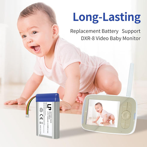 LP Replacement Battery for Infant Optics DXR-8 Baby Monitor, 1-Pack 3.7V 1500mAh Lithium Ion Rechargeable Battery