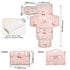PaChyLuu Portable Baby Changing Pad - Pink Bows Waterproof Diaper Changing Mats for Baby Boys Girls, Lightweight