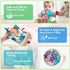 YySiRui 4-Pack 0-6 6-12 Tummy Set Baby Crinkle Books for Babies Months, Soft Cloth Touch and Feel Sensory Books Months