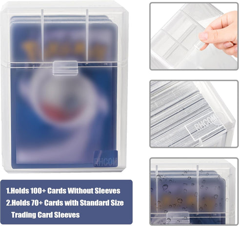 Trading Card Case Kit with 12 Deck Boxes for 2200+ Cards, Card Game Organizer Compatible with TCG, Sports Cards,