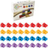 32 Pack 3+ Wooden Train Track Accessories, pcs Wooden Track Connector, Compatible with All Major Brands Train Track