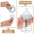 5.4oz 4 Pack yanyoyo Glass Breastmilk Storage Bottles, Wide Neck Breast Milk Containers, BPA-Free, Lead-Free, Fits