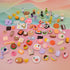 100Pcs Miniature Food Set with Storage Box, Small Resin Dollhouse Food Accessories for Pretend Play Kitchen