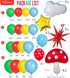 Red Blue Green Yellow Balloon Garland Kit 130Pcs with Cloud Mushroom Star Balloons for Party Decorations