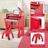 37-Key HONEY JOY Kids Piano, Red Kids Keyboard Piano w/ Music Stand & Bench, Gift for Babies w/ Microphone, Portable