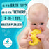CaaOcho Pure Natural Rubber Bath Toy - Nalu The Seahorse, BPA Free, Hole Free Baby Toy