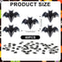 XIHIRCD 60pcs Halloween Mini Bats, Smooth Washable Resin Halloween Dollhouse Miniatures Dollhouse Miniature Tiny Bats