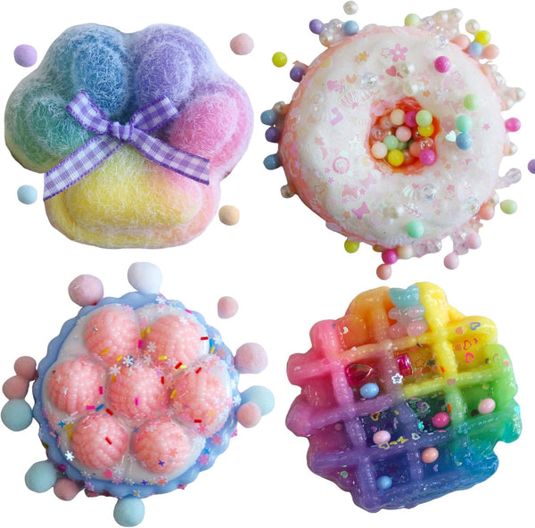 YALARY 4 Pack Cake Soft Squishy - Squishies, Squeeze, Perfect for Stress Relief