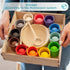 Ulanik Montessori Balls in Cups - Toddler Toys for 1 Year Old, Kids Preschool Wooden Matching Games