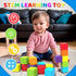 Magnetic Building Blocks Large, 1.65 inch Stacking Cubes for Toddlers, Sensory & Montessori Toys (12 PCS)