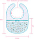 Littleforbig Cotton Waterproof Babydoll Printed Adult Bib, Pink Floral, Adjustable Velcro Closure