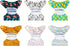 6pcs 1 ALVABABY Cloth Diaper Covers & Wet Dry Bag, Washable Reusable Diaper Shell for Prefold with Multi-Functional Bag