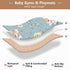 EtherSpher 1-Piecing foldablummy 50'' 50''con Cute Cartoon Brown Dogs Soft Padded Baby Play mat Foldable for Indoor