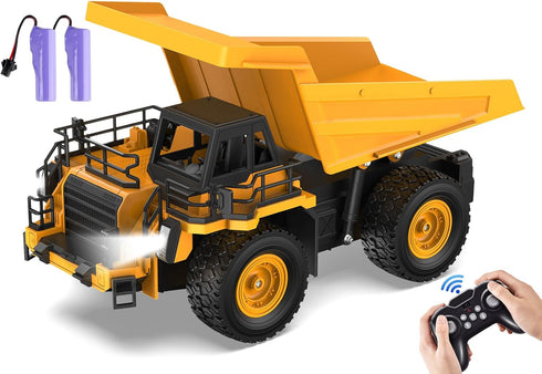 9-Channel RC Dump Truck Toy | 1:18 Scale Construction Vehicle with Working